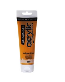 Colore acrilico fine Graduate tubo 120ml giallo ocra Daler Rowney