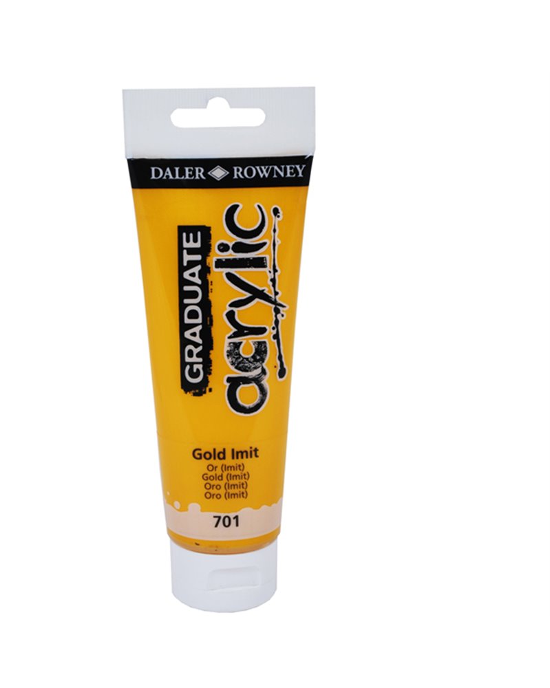 Colore acrilico fine Graduate tubo 120ml oro imit. Daler Rowney