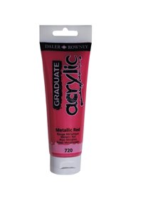 Colore acrilico fine Graduate tubo 120ml rosso metal Daler Rowney