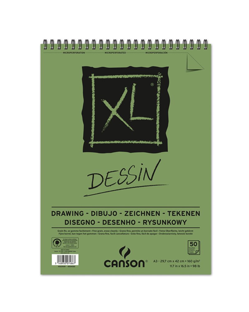 Album spiralato lato corto XL DRAWING A3 50 fg. 160 gr. Canson