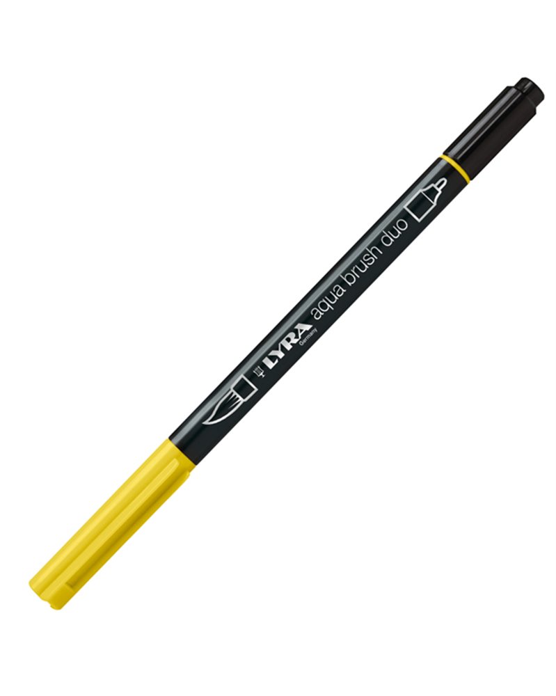 Pennarello a 2 punte AQUA BRUSH DUO giallo cromo chiaro LYRA L6520006