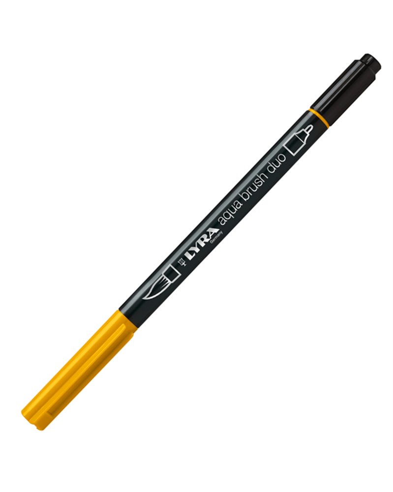 Pennarello a 2 punte AQUA BRUSH DUO giallo cromo scuro LYRA L6520009