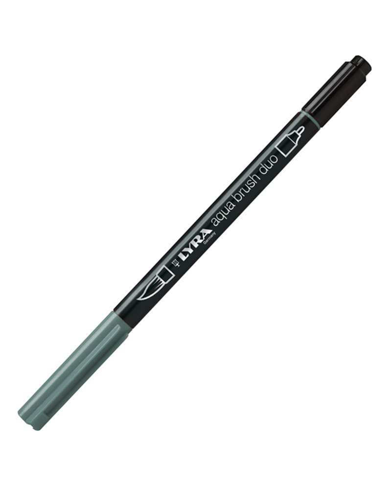 Pennarello a 2 punte AQUA BRUSH DUO grigio medio freddo LYRA L6520097