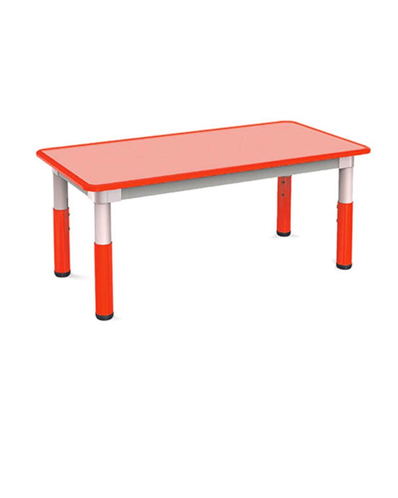 Tavolo telescopico 120x60x46cm H46/58cm rosso CWR