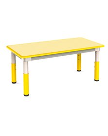 Tavolo telescopico 120x60x46cm H46/58cm giallo CWR