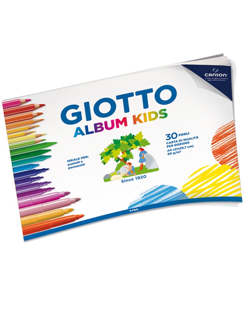 Album Kids 5+ f.to A4 90gr 30fg Giotto