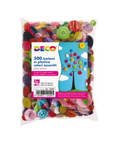 Confezione 650 bottoni in plastica colori assortiti CWR