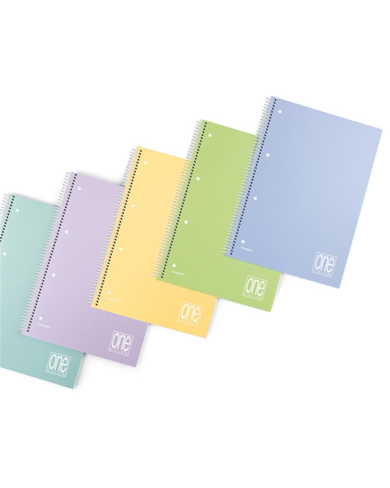 Maxiquaderno spiralato c/fori PPL A4 Pastel 4mm 80gr 80fg+1 ONE COLOR BLASETTI