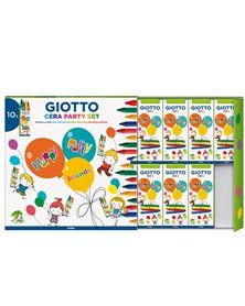 Set 10 astucci da 4 pastelli a cera Party Gifts Giotto