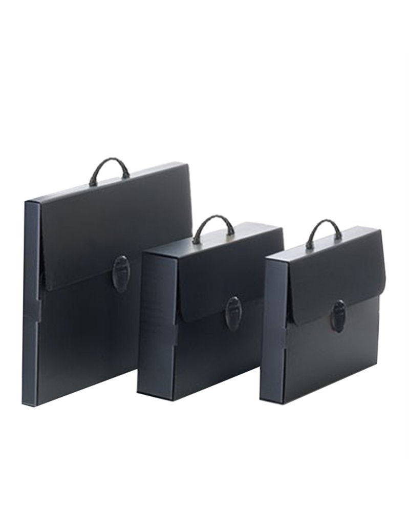 Valigetta polionda Every Line Total Black 27x37,5cm dorso 5cm Balmar