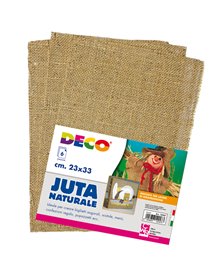 Confezione 6 pezzi juta naturale 23x33cm 12247 CWR