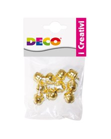 Busta 10 sonagli dim. 14,5mm in metallo color oro 11490 CWR