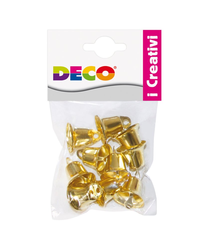 Busta 10 campanellini dim. 22mm in metallo color oro 11491 CWR