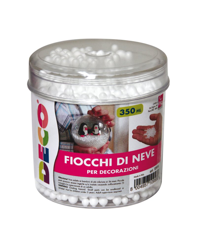 Barattolo 350ml palline neve in polistirolo 10958 CWR