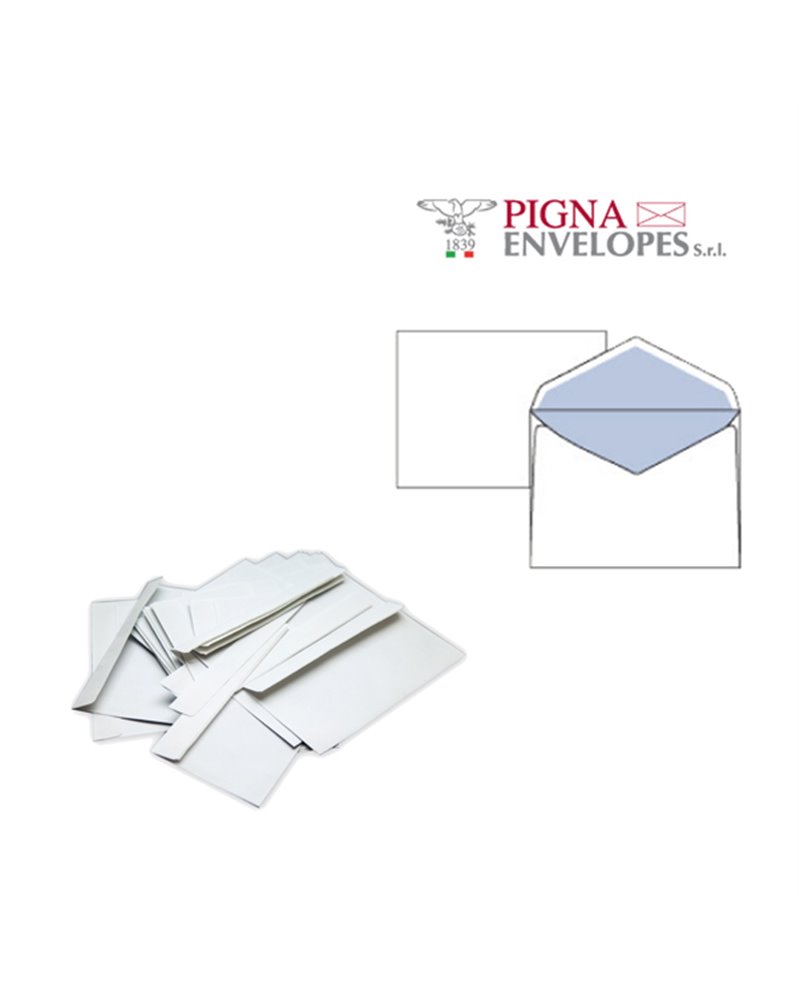 25 BUSTE BIANCHE 120X180MM S/FINESTRA 70GR LEYLA