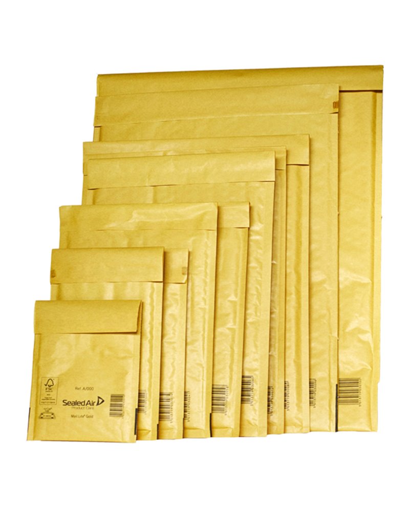 10 BUSTE IMBOTTITE GOLD B 12X21CM UTILE AVANA