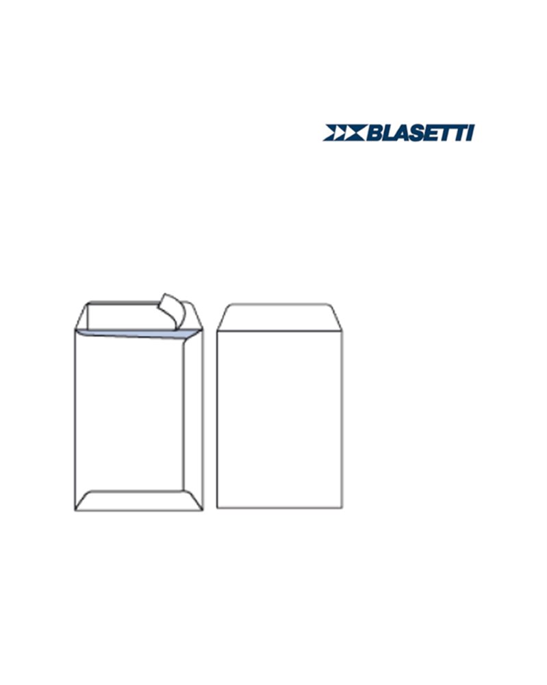 25 BUSTE A SACCO BIANCO 250X353MM 80GR C/STRIP SELF