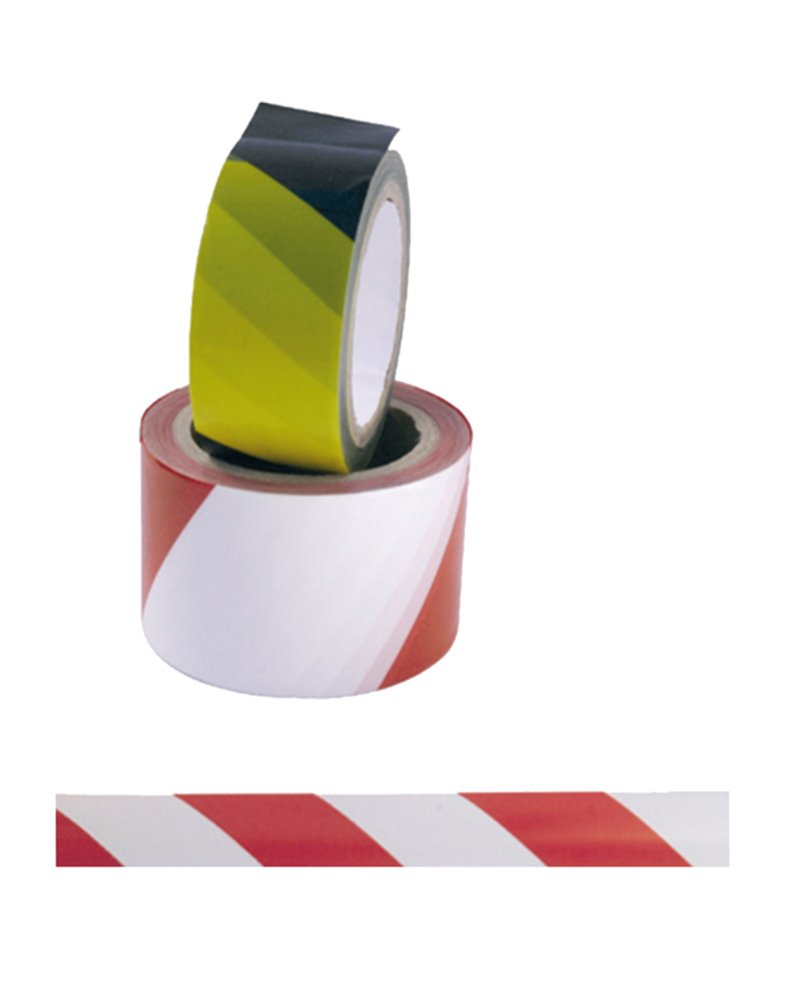 NASTRO ADESIVO 50MMX25MT SICUREZZA ROSSO/BIANCO