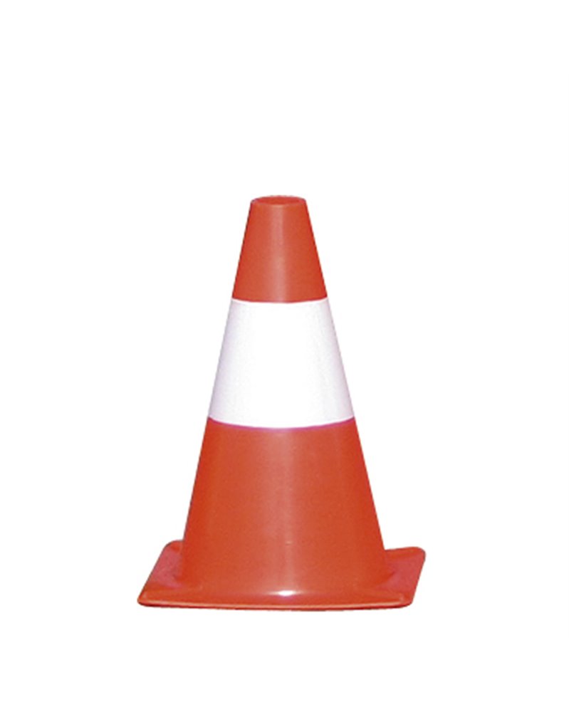 CONO SEGNALETICO H30cm BIANCO/ROSSO