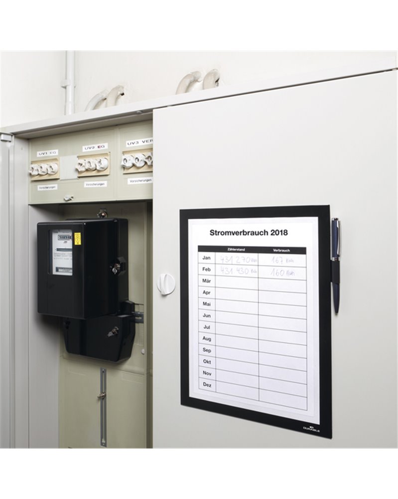 Cornice magnetica Duraframe Note A4 21X29,7cm nero Durable