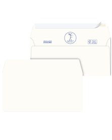 500 Buste bianche carta riciclata strip 110X230mm S/Finestra 100GR Kami Pigna