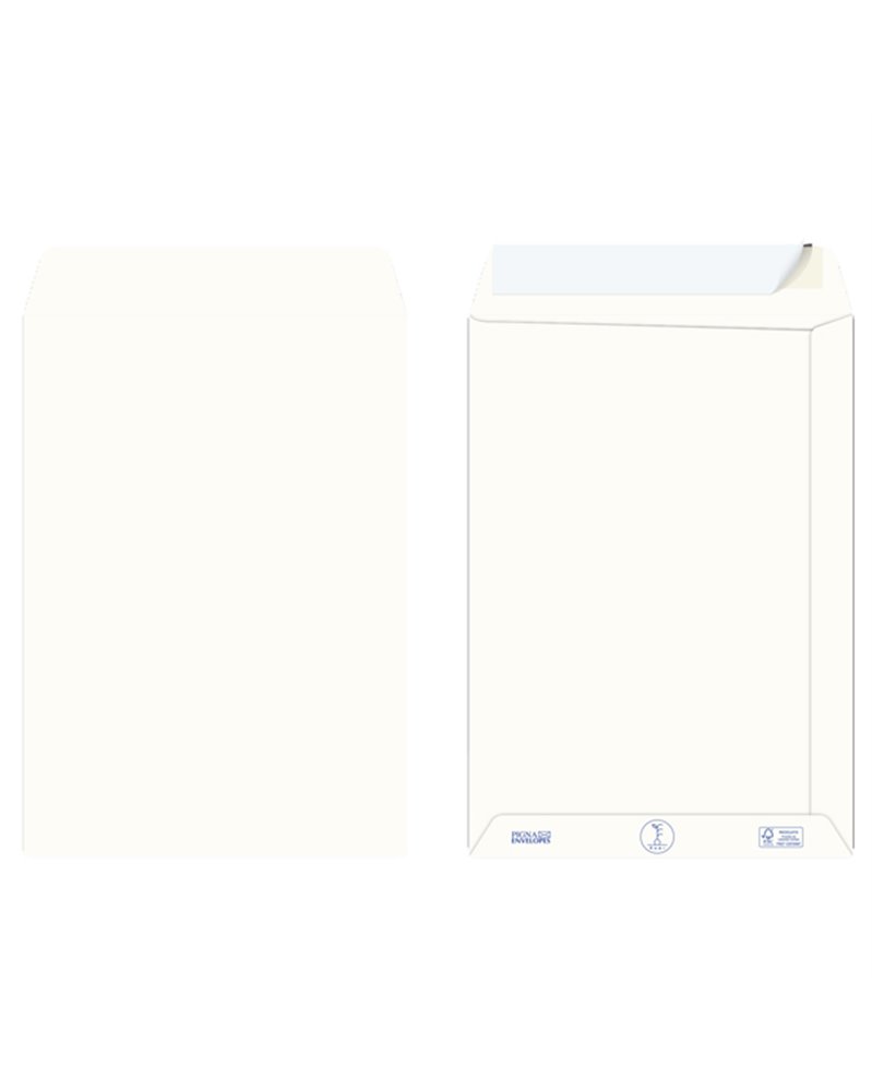 500 Buste a sacco carta riciclata strip 229x324mm S/Finestra 100GR Kami Pigna