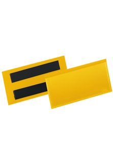 50 buste identificazione magnetiche 100x38mm art.1741 Giallo DURABLE