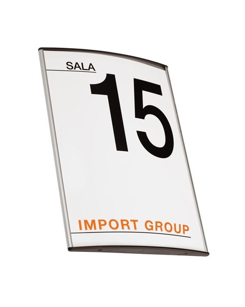 SEGNALETICA A PARETE 10X10CM PROFILO SILVER ARKOS