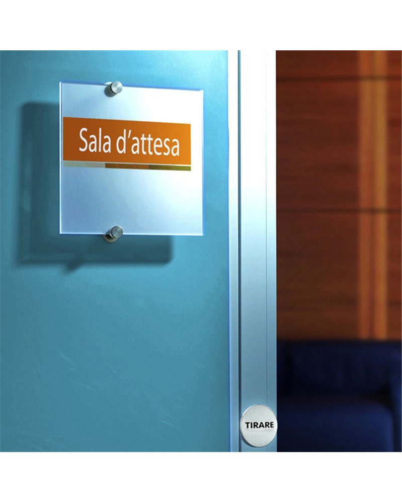 TARGA PER PORTE/PARETI CRYSTAL SIGN 210X148MM DURABLE