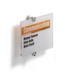 TARGA PER PORTE/PARETI CRYSTAL SIGN 210X210MM DURABLE