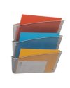 Portadocumenti da parete set da 3 vaschette MESH in rete metallica argento ALBA