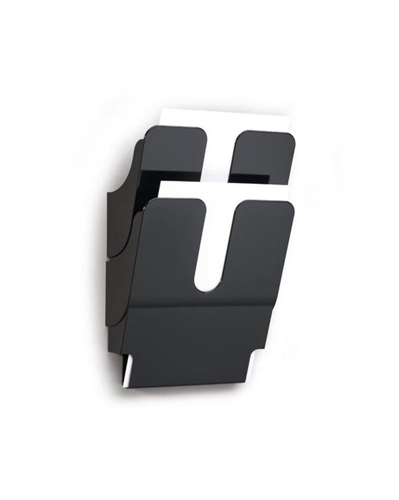 DISPLAY DA MURO CON 2 TASCHE A4 NERO FLEXIPLUS DURABLE