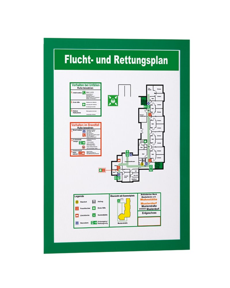 CORNICE MAGNETICA DURAFRAME A4 21X29,7cm VERDE DURABLE