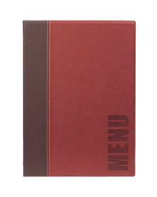 PORTA MENU' A4-24x34cm BORDEAUX TRENDY con 1 INSERTO DOPPIO