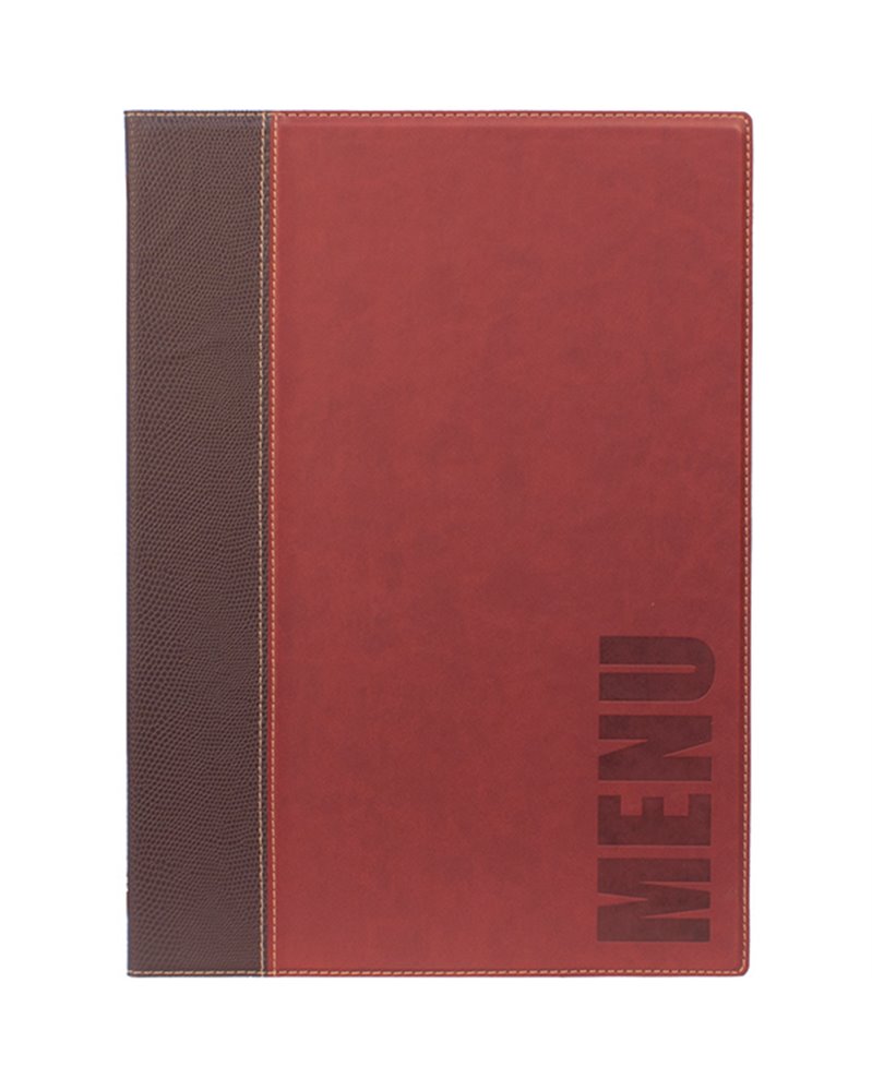 PORTA MENU' A4-24x34cm BORDEAUX TRENDY con 1 INSERTO DOPPIO