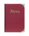 PORTA MENU' A5-23,7x17cm BORDEAUX in PVC BASIC con 4+2 BUSTE FISSE