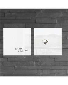 LAVAGNA MAGNETICA in VETRO 48x48cm BIANCO artverumÂ® Sigel