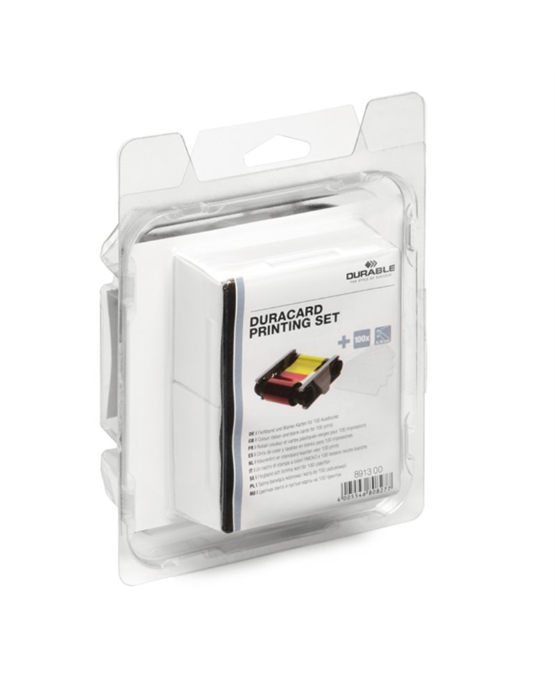 KIT STAMPA (Nastro a colori + 100tessere) x Duracard ID300 DURABLE KIT STAMPA (Nastro a colori + 100tessere) x Duracard ID300 DURABLE