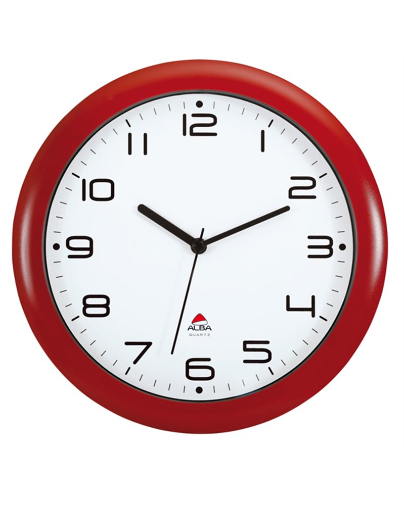 OROLOGIO DA PARETE HORNEW Ã˜30cm ROSSO Alba