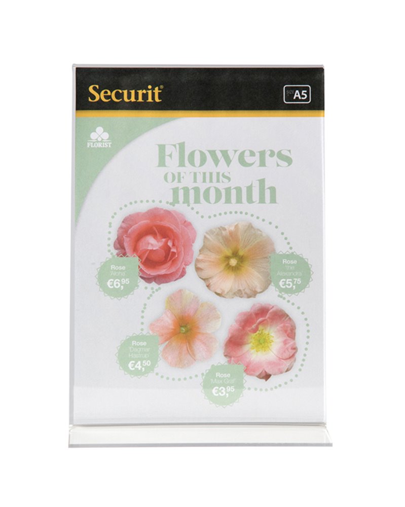 DISPLAY PORTAMENU' a T 15x21cm (A5) Securit