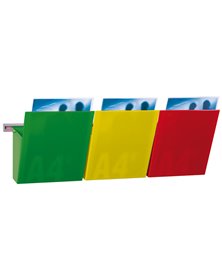 KIT VISION Kanban L75cm con 3 TASCHE A4 COLORATE