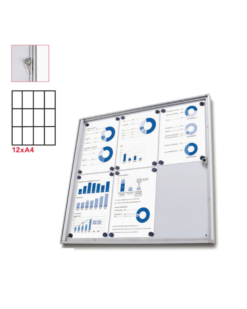 Bacheca interni Magnetica 12XA4 anta battente Economy Jansen