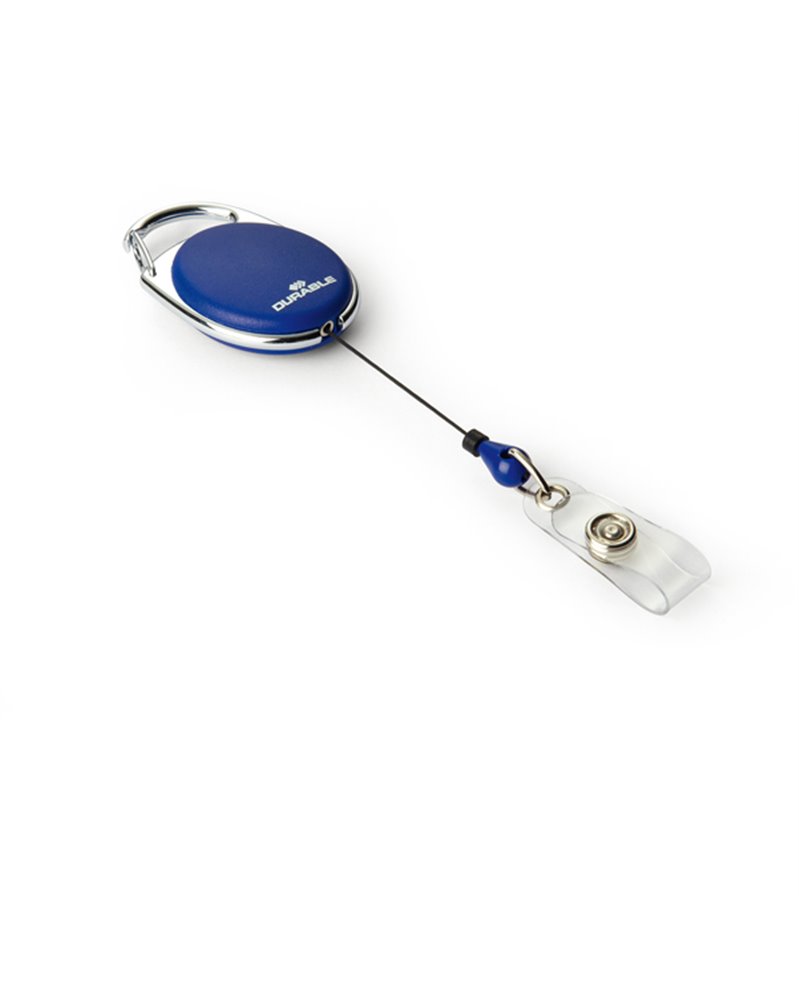 10 Chiocciole YO-YO Style Blu con filo retrattile x portabadge Durable 10 Chiocciole YO-YO Style Blu con filo retrattile x portabadge Durable