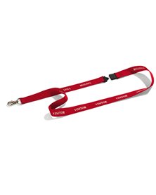 10 Cordoncini portabadge rosso stampa VISITOR Durable