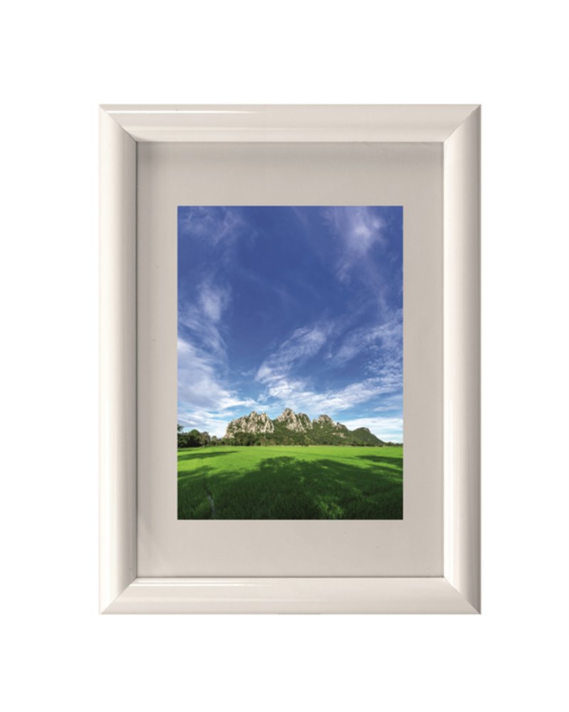 Cornice in legno e crilex A4 bianco Methodo