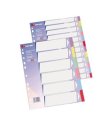 Separatore in cartoncino neutro con 6 tasti colorati 225gr f.to A4 KING MEC