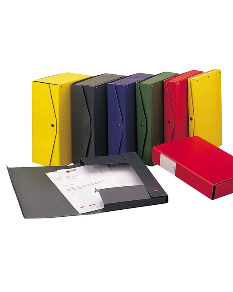 Scatola archivio PROJECT 6 rosso 25x35cm dorso 6cm KING MEC