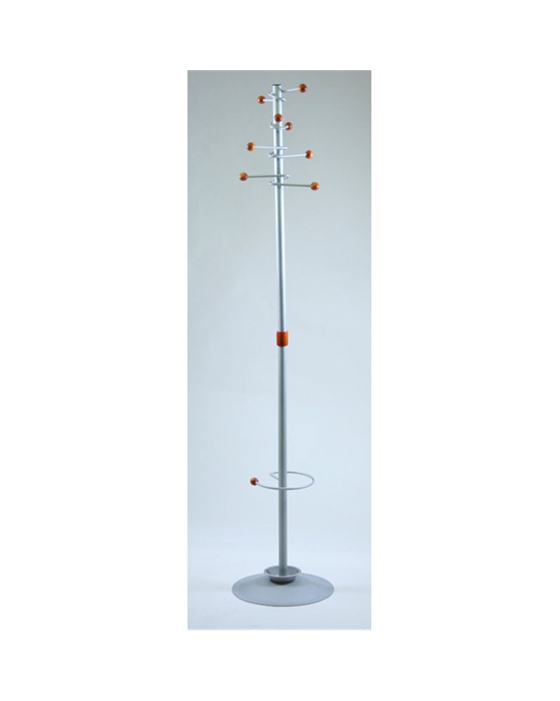 APPENDIABITI DALLAS 180CM A 8 POSTI C/PORTAOMBRELLI GRIGIO