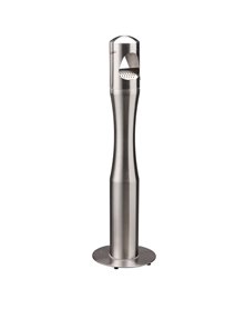 Portacenere a colonna H108cm in acciaio inox