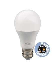 LAMPADA LED Goccia 10W E27 4000K con sensore crepuscolare